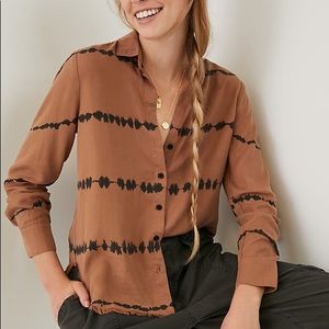 Cloth & Stone Edie Tie-dye Buttondown In Brown